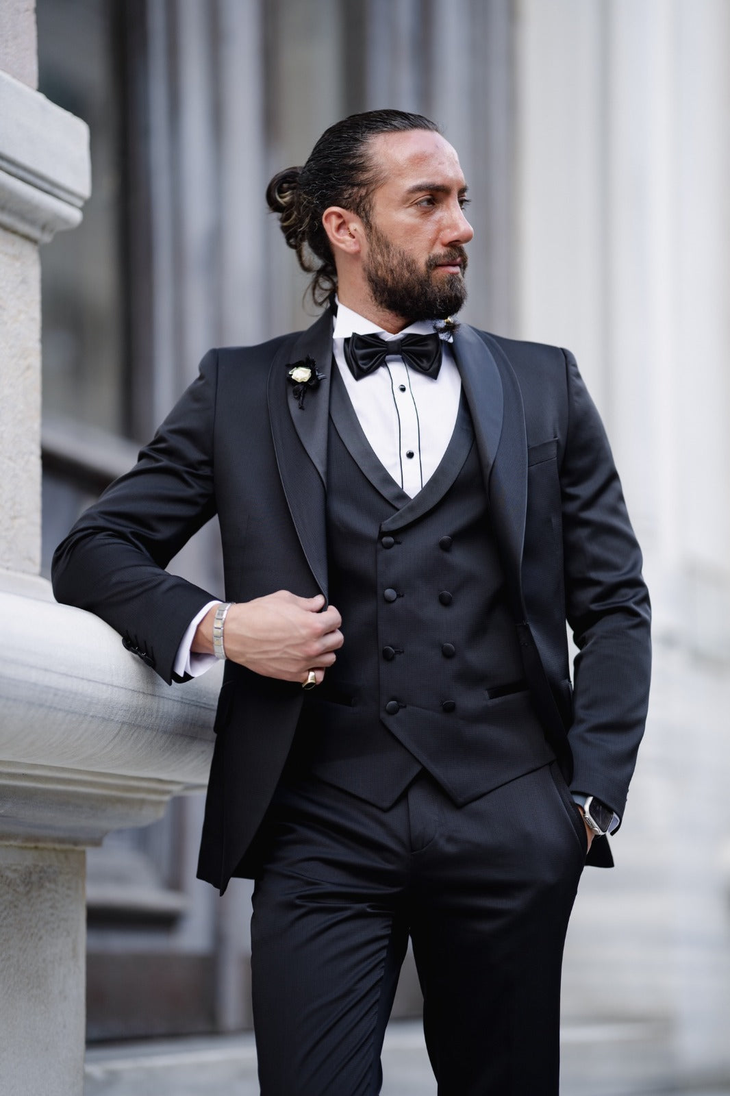 Mens Black Jacket Gold Embroidery Tuxedo Suit Smoking Coat Designer Formal  Party | eBay